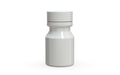 Chubby Gorilla Spiral Shot Bottle 30ml Stubby, solid opaque white, front view