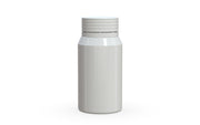 Chubby Gorilla Spiral Shot Bottle 60ml Mini, solid opaque white, front view