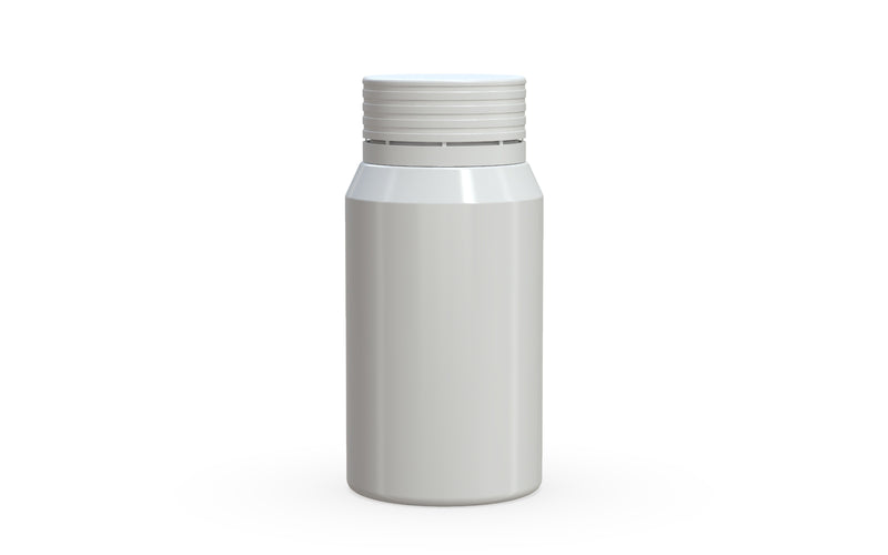 Chubby Gorilla Spiral Shot Bottle 60ml Mini, solid opaque white, front view