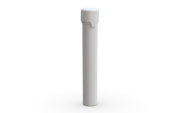 Chubby Gorilla Aviator Straight Tube 115mm Flat, solid opaque white, side view