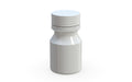 Chubby Gorilla Spiral Shot Bottle 30ml Stubby, solid opaque white, side view