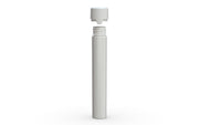 Chubby Gorilla Aviator Straight Tube 115mm Flat, solid opaque white, cap detail