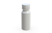 Chubby Gorilla Spiral Shot Bottle 60ml, solid opaque white, side view