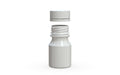 Chubby Gorilla Spiral Shot Bottle 30ml Stubby, solid opaque white, cap detail