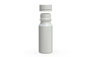 Chubby Gorilla Spiral Shot Bottle 60ml, solid opaque white, cap detail