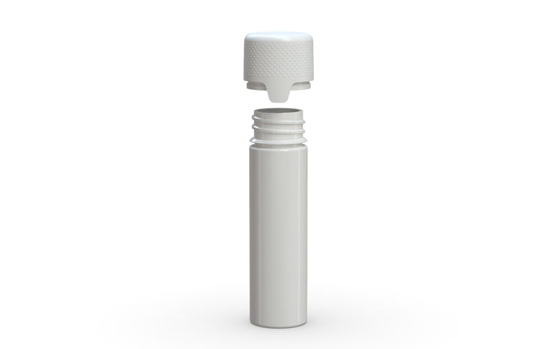 Chubby Gorilla Aviator Straight Tube 65mm Flat, solid opaque white, cap detail