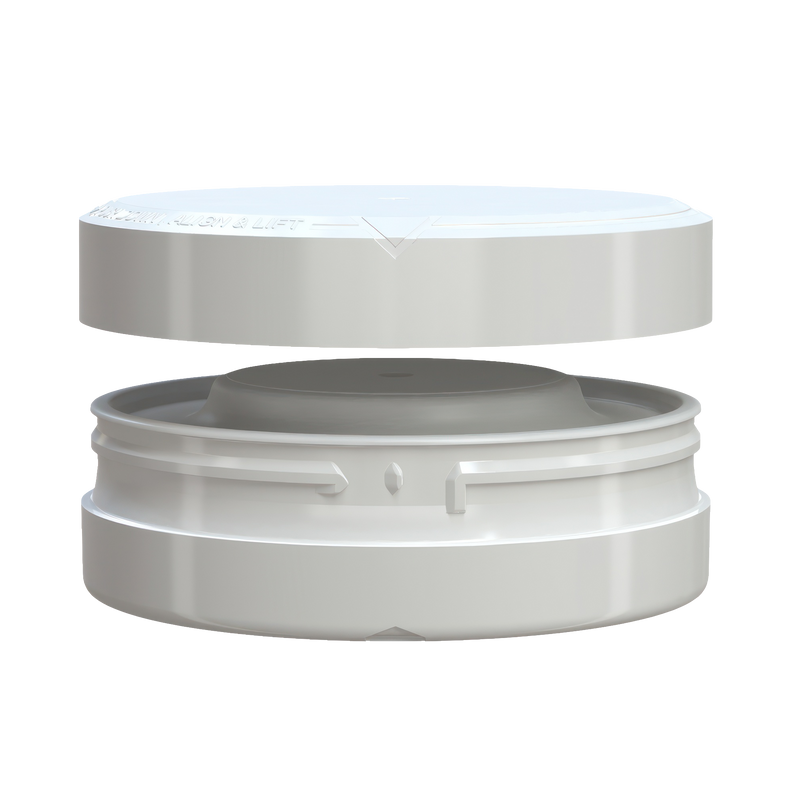 Chubby Gorilla X3 Pouch Container 50g, solid opaque white, closure detail