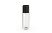 Chubby Gorilla Spiral CR 16.5ML unicorn bottle, clear natural bottle with opaque black child-resistant cap, side view