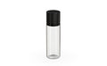 Chubby Gorilla Spiral CR 16.5ML unicorn bottle, clear natural bottle with opaque black child-resistant cap, side view