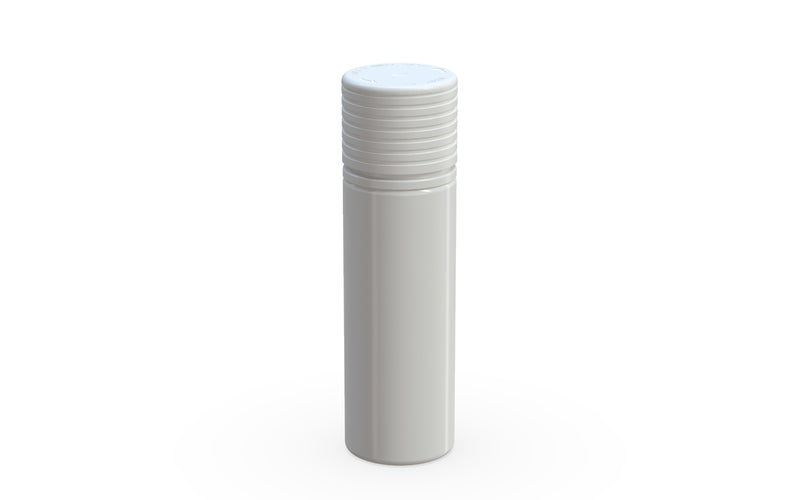 Chubby Gorilla Spiral CR 50ml bottle, opaque white with opaque white cap, side view