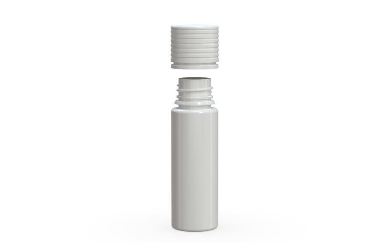 Chubby Gorilla Spiral CR 50ml bottle, opaque white with opaque white cap, cap detail