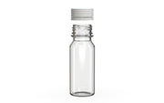 Spiral CR Shot Bottle 60ml Clear Natural with Opaque White Cap, cap detail