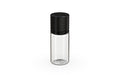 Chubby Gorilla Spiral CR 10ML unicorn bottle, clear natural bottle with opaque black child-resistant cap, side view
