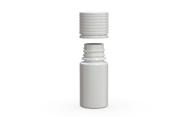 Chubby Gorilla Spiral CR 30ml Stubby Bottle - Opaque White with Opaque White Cap
