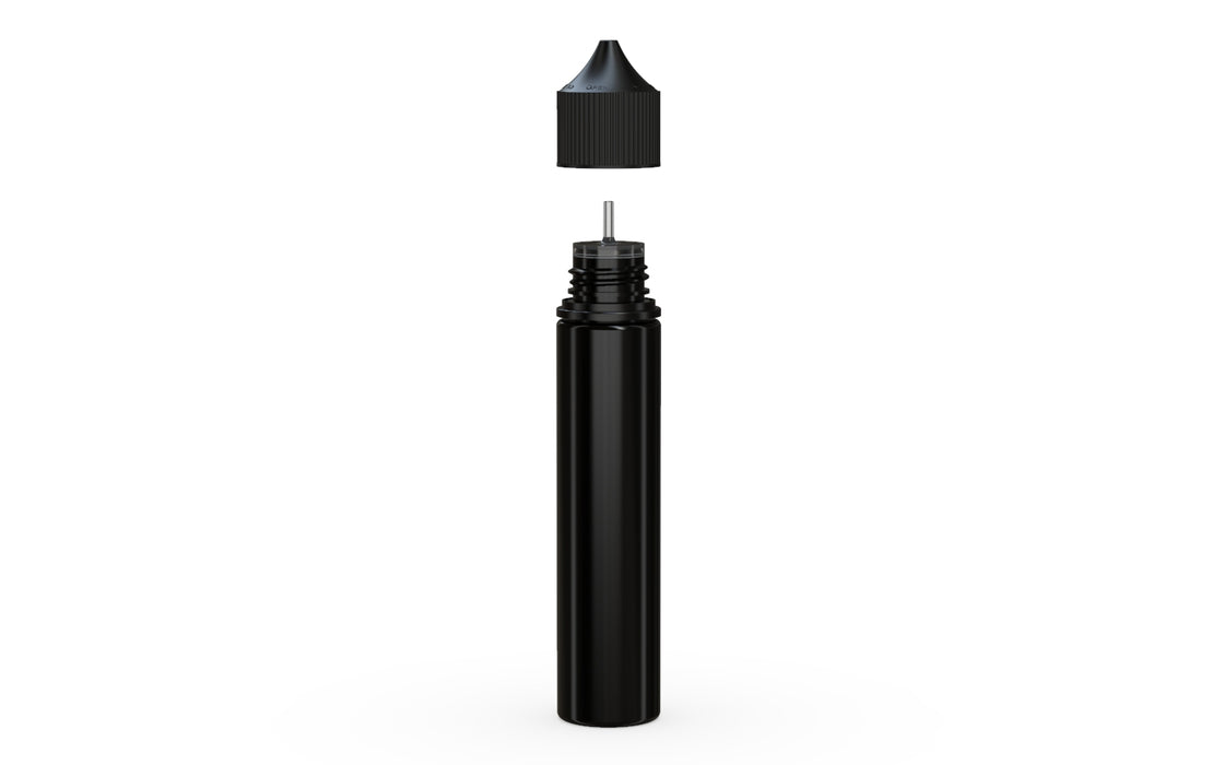 Chubby Gorilla Unicorn 75ml bottle, solid opaque black, side view