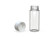 Chubby Gorilla Spiral CR 120ML unicorn bottle, clear natural bottle with opaque white child-resistant cap, multiple units