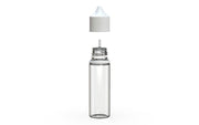 Chubby Gorilla Unicorn 50ml bottle, clear natural with opaque white cap, side view
