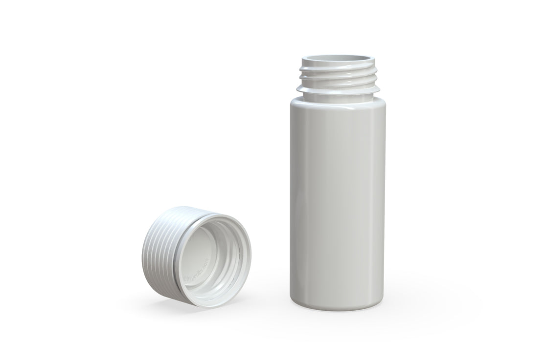 Chubby Gorilla Spiral CR 120ML unicorn bottle, opaque white bottle with opaque white child-resistant cap, multiple units
