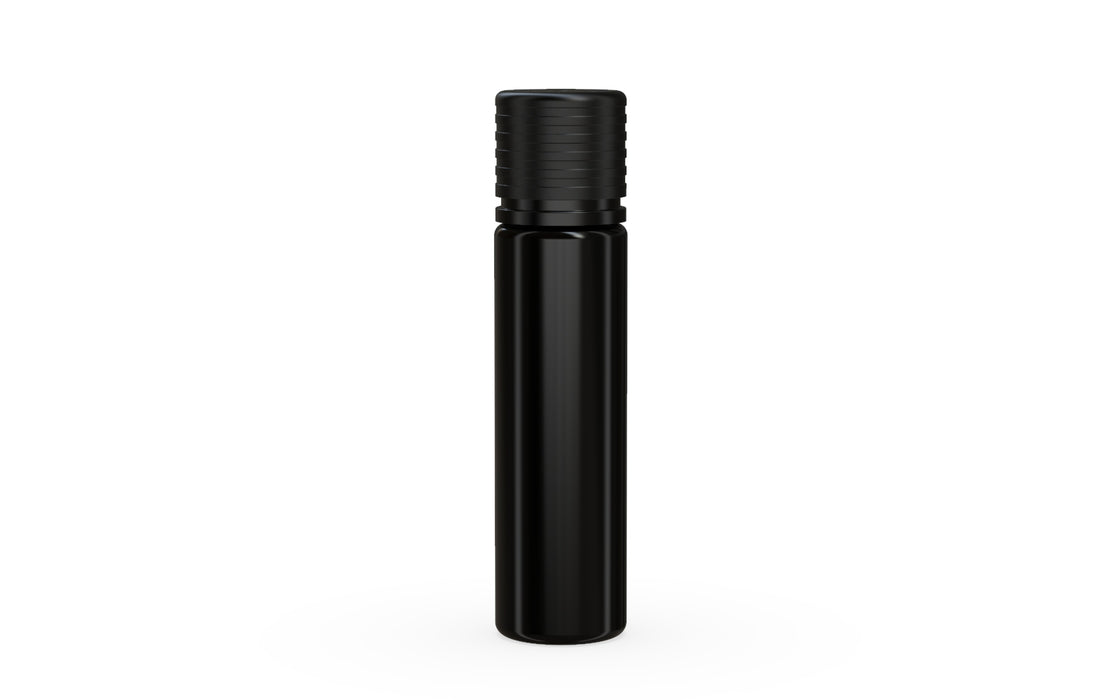 Chubby Gorilla Spiral CR 20ML unicorn bottle, opaque black bottle with opaque black child-resistant cap