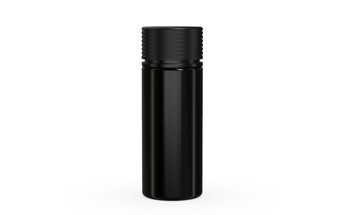 Chubby Gorilla Spiral CR 120ML unicorn bottle, opaque black bottle with opaque black child-resistant cap