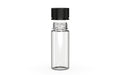 Chubby Gorilla Spiral CR 120ML unicorn bottle, clear natural bottle with opaque black child-resistant cap, cap detail