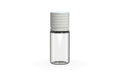 Chubby Gorilla Spiral CR 10ML unicorn bottle, clear natural bottle with opaque white child-resistant cap