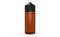 Chubby Gorilla Unicorn 120ml bottle, translucent amber with opaque black cap, cap detail