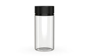 Spiral 10oz Wide Mouth Container Clear Natural with Opaque Black closure