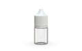 Chubby Gorilla Unicorn 20ml Stubby bottle, clear natural with opaque white cap, front view