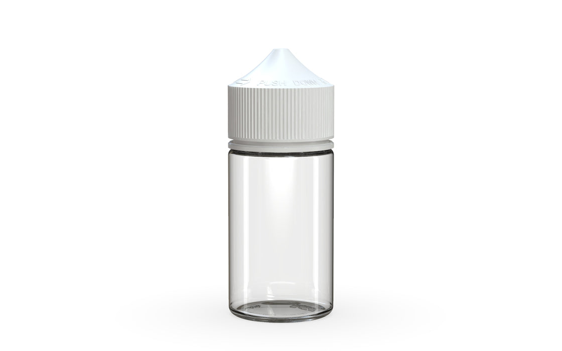 Chubby Gorilla Unicorn 60ml Mini bottle, clear natural with opaque white cap, front view