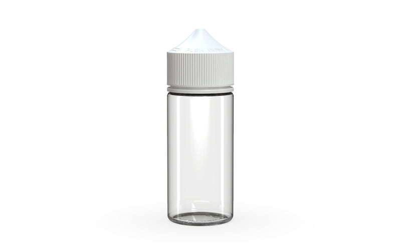 Chubby Gorilla Unicorn 75ml Mini bottle, clear natural with opaque white cap, front view