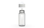 Chubby Gorilla Unicorn 75ml Mini bottle, clear natural with opaque white cap, side view