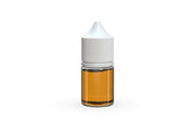 Chubby Gorilla Unicorn 20ml Stubby bottle, clear natural with opaque white cap, cap detail