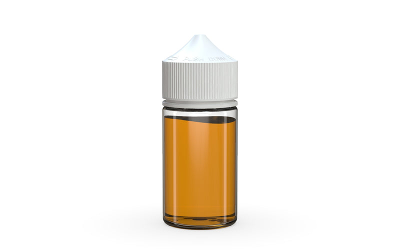 Chubby Gorilla Unicorn 60ml Mini bottle, clear natural with opaque white cap, cap detail