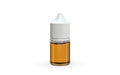 Chubby Gorilla Unicorn 20ml Stubby bottle, clear natural with opaque white cap, cap detail