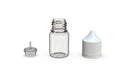Chubby Gorilla Unicorn 20ml Stubby bottle, clear natural with opaque white cap, multiple units