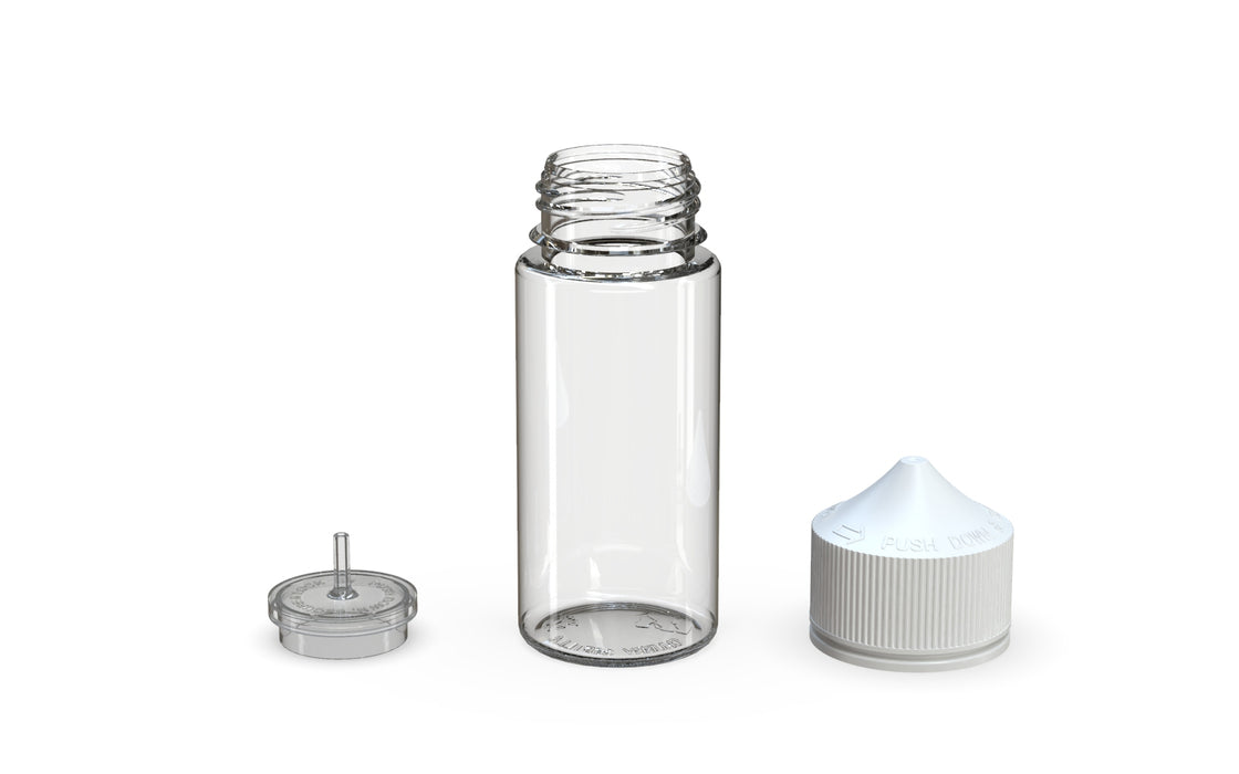Chubby Gorilla Unicorn 75ml Mini bottle, clear natural with opaque white cap, multiple units