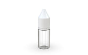 Chubby Gorilla Unicorn 10ml bottle with Reducer Tip, clear natural with opaque white cap, front view