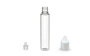 Chubby Gorilla Unicorn 30ml bottle with Reducer Tip, clear natural with opaque white cap, reducer tip detail