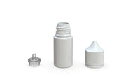 Chubby Gorilla Unicorn 30ml Stubby bottle with Reducer Tip, solid opaque white, reducer tip detail