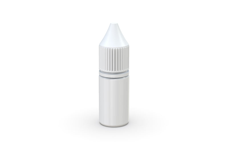 Chubby Gorilla Unicorn 10ml bottle with Reducer Tip, solid opaque white, front view