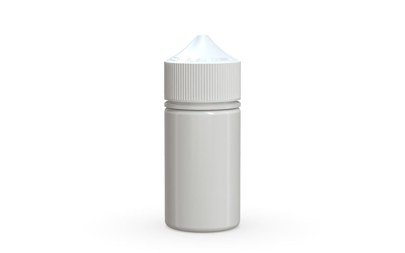 Chubby Gorilla Unicorn 60ml Mini bottle, solid opaque white, front view