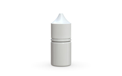 Chubby Gorilla Unicorn 20ml Stubby bottle, solid opaque white, front view