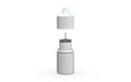 Chubby Gorilla Unicorn 20ml Stubby bottle, solid opaque white, side view