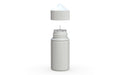 Chubby Gorilla Unicorn 60ml Mini bottle, solid opaque white, side view