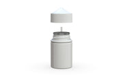 Chubby Gorilla Unicorn 60ml Stubby bottle, solid opaque white, side view