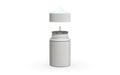 Chubby Gorilla Unicorn 60ml Stubby bottle, solid opaque white, side view