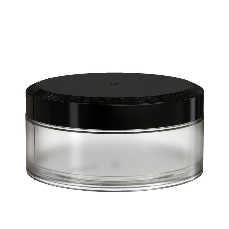 X1 High Capacity Pouch Container 80g Clear Natural with Opaque Black closure side view