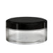 X1 High Capacity Pouch Container 80g Clear Natural with Opaque Black closure side view