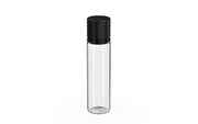 Chubby Gorilla Spiral CR 20ML unicorn bottle, clear natural bottle with opaque black child-resistant cap, side view